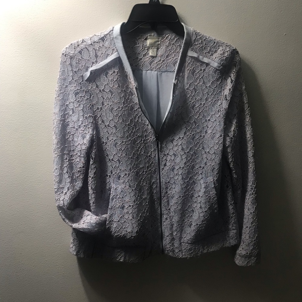 Lace bomber jacket